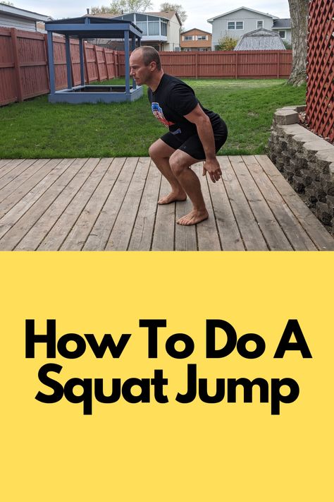 Watch this video to learn how to properly do a squat jump. Jump Squats Workout, Learn How To Do Squats, Squat Jumps How To, Squat Jump, How To Jump Further In Long Jump, Jump Squats, Bodyweight Workout, Body Weight, Health