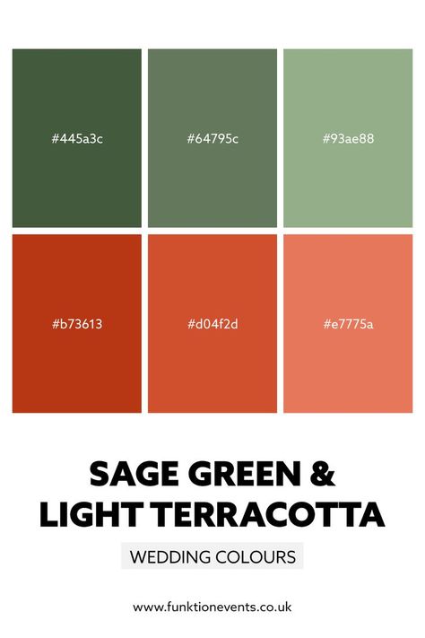 A sage green and light terracotta wedding colour scheme mixes earthy tones and warmth, creating a rustic vibe that's perfect for your 2025 wedding!🌿 #sagegreen #sagegreenwedding #lightterracotta #weddingideas #wedding #2025wedding #weddingcolourpalette Light Terracotta Wedding, Sage Green Light, Light Terracotta, Terracotta Wedding, 2025 Wedding, Wedding Colour, Sage Green Wedding, Outdoor Venues, Hen Do