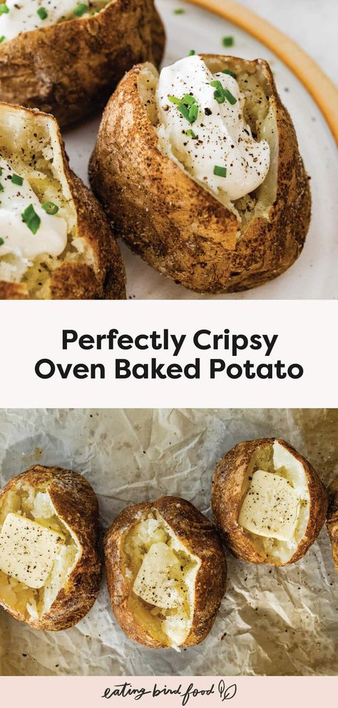 Easy Oven Baked Potato - Eating Bird Food Recipe For Baked Potatoes In Oven, Baked Potatoes No Foil, The Perfect Baked Potato, Baked Potatoes In Oven With Foil, Whole Potatoes In Oven, How To Make The Best Baked Potato, Slow Baked Potatoes In The Oven, Whole Baked Potatoes In The Oven, How To Cook A Baked Potato In The Oven