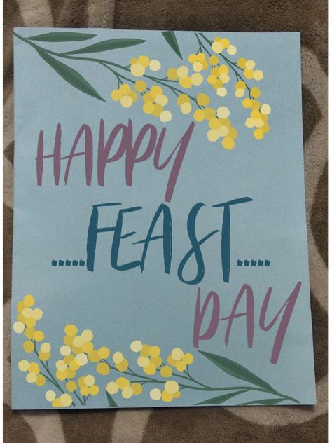 Yellow greetings Feast Day Wishes, Homemade Fathers Day Card, Happy Fathers Day Message, Happy Feast Day, Diy Father's Day Cards, Happy Feast, Diy Father's Day, Paper Greeting, Valentines Crafts