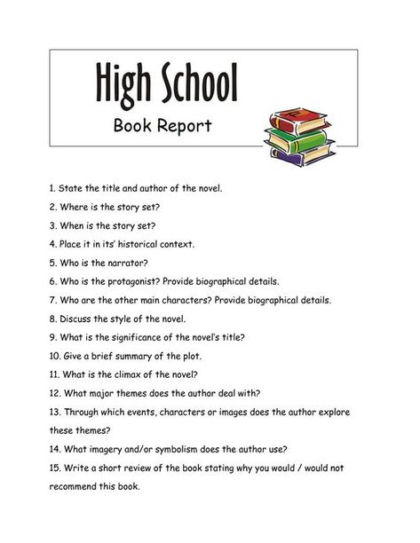 High School Book Report, High School Books, Book Reports, High School Survival, High School Hacks, High School Advice, Write A Book, Homeschool High School, School Survival