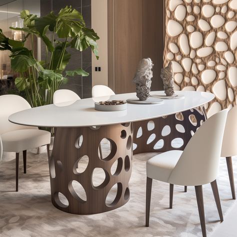 Biomorphic Architecture, Designer Dining Table, Luxurious Dining Table, Dining Table Ideas, Study Table And Chair, Luxury Dining Tables, Luxury Dining Table, Luxury Table, African Decor