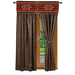 Gallop Drape Set Curtain With Valance, Western Curtains, Diy Western, Burgundy Living Room, White Blinds, Western Bedding, Black Forest Decor, Living Room Curtains, Western Furniture