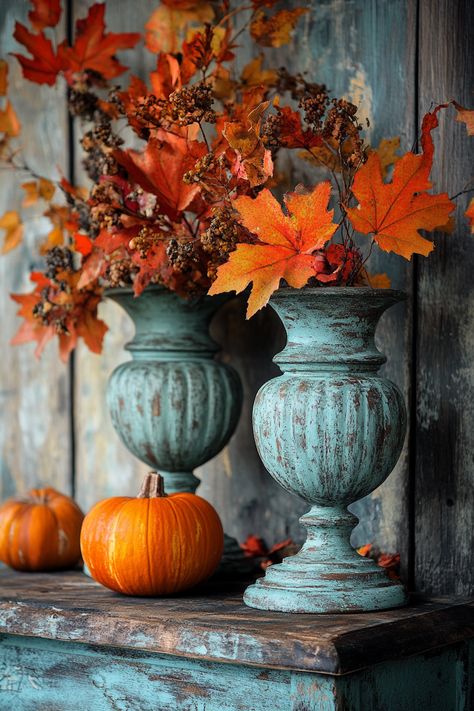 13 Enchanting Fall Decor Ideas To Transform Your Home - DreamyHomeStyle Thanksgiving Cornucopia, Fall House, Fall Vignettes, Thanksgiving Inspiration, Cozy Fall Decor, Autumn Decoration, Fall Decor Ideas, Changing Leaves, Thanksgiving Centerpieces