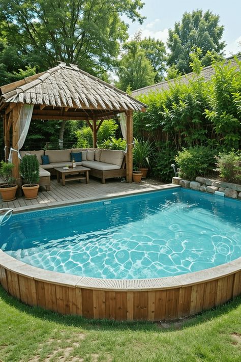 Small Above Ground Pool Ideas, Cowboy Pool, Patio Upgrade, Temple House, Dream Backyard Pool, Best Above Ground Pool, Above Ground Pool Ideas, Ground Pool Ideas, Tank Pool