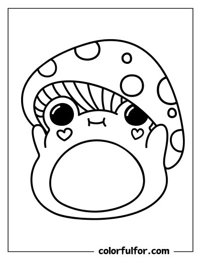 Cute Frog Coloring Pages Free Printable, Frog Mushroom Drawing, Frog Colouring Pages, Frog Coloring Pages Free Printable, Cute Frog Coloring Pages, Cute Kawaii Coloring Pages, Frog Coloring, Kawaii Coloring Pages, Frog Coloring Pages