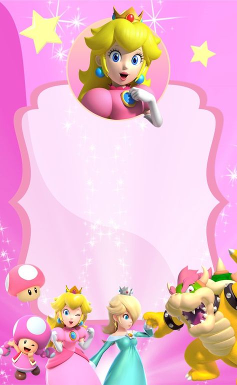 Super Mario Peach, Peach Mario Bros, Princess Peach Party, Super Mario Bros Birthday Party, Peach Mario, Happy Birthday Princess, Mario Bros Birthday, Prince Party, Peach Party