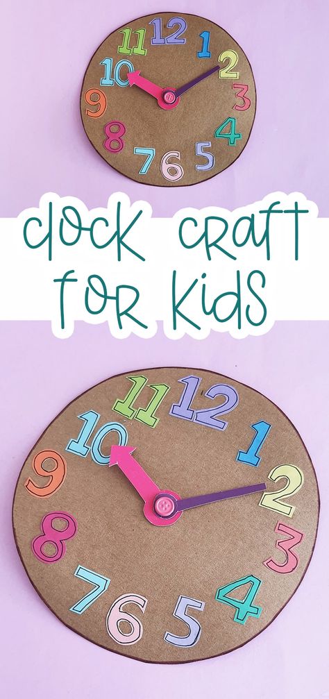 clock craft for kids Clock Making Ideas Kids, Diy Clock For Kids, Clock Crafts For Kids, Cinderella Crafts, Paper Clock, Clock Craft, Time Planning, Watch Diy, Teaching Time