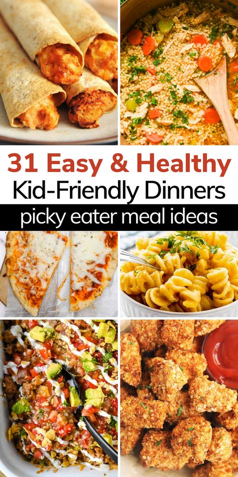 If you are trying to feed picky kids and you're on a hunt for healthy recipes for picky eaters - look no further! I've rounded up 31 of the best easy, simple, and healthy meals for fussy eaters. Each of these easy meals is delicious, filling, and nutritious, and is approved by even the pickiest eater! Good Recipes For Picky Eaters, Low Calorie Food For Picky Eaters, Picky Eater Recipes Vegetables, Carrots For Picky Eaters, Kid Picky Eater Meal Ideas, Veggie Meals For Picky Eaters, Healthy Meals For Fussy Eaters, Low Cal Meals For Picky Eaters, Dinner Ideas For Fussy Eaters