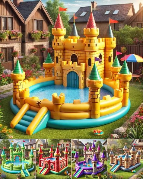 Inflatable Castle, Trending Art, Inflatable Pool, Creative Designs, Art Works, Creative Design, Castle, Pool, Quick Saves