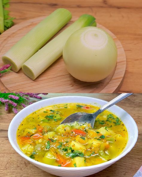 Hearty Vegetable Soup with Homemade Croutons: A Comforting Delight Leeks Soup Recipes, Hearty Vegetable Soup, Meat Casserole, Baked Eggplant, Croutons Homemade, Veggie Delight, Vegetable Soup Recipes, Delicious Vegetables, Cooked Vegetables