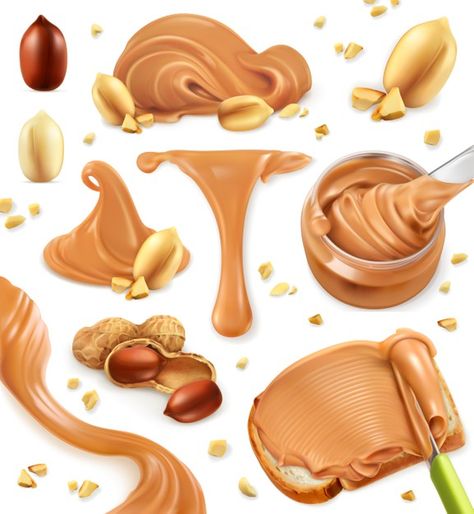 Peanut butter, 3d vector illustration | Premium Vector #Freepik #vector #candy #bread #swirl #organic Peanut Butter Jar, Photoshop Design Ideas, 3d Vector, Icon Set Vector, Food Illustrations, Almond Butter, Food Photo, Fresh Food, Icon Set