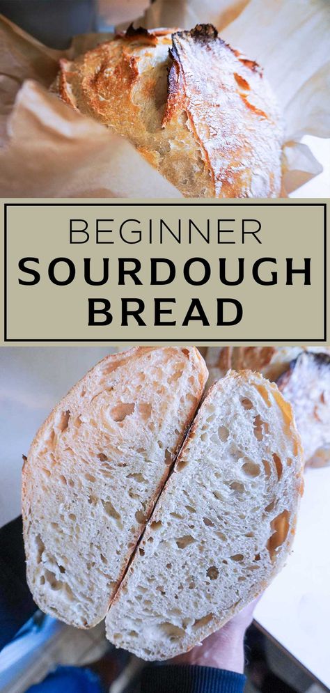 The Easiest Sourdough Bread Recipe (Great For Beginners!) Sourdough Bread Recipe 2 Loaves, Easy Beginner Sourdough Recipes, Sourdough Bread Quick, Basic Sourdough Bread Recipe, Fast Sourdough Bread Recipe, Simple Sourdough Bread Recipe, How To Make Sourdough Bread, Sourdough Bread Recipe With Starter, Beginner Sourdough Bread