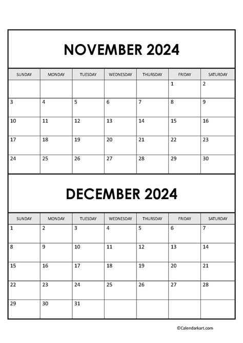 November December 2024 Calendar, November And December Calendar 2024, November 2024 Calendar Printable, Months Calendar, Book Cover Page Design, Book Cover Page, Today Calendar, December Calendar, Busy Parents