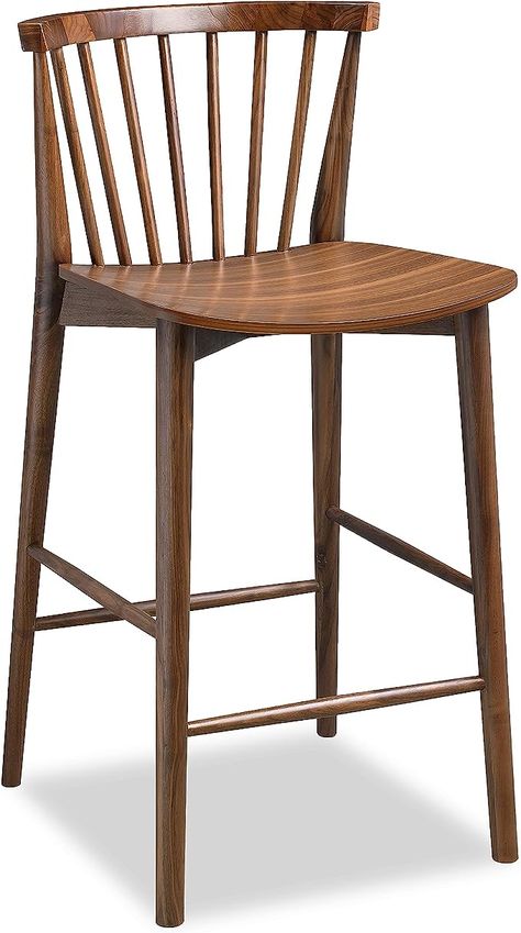 Amazon.com: POLY & BARK Ligna Counter Stool in Walnut : Home & Kitchen Kitchen Stools With Back, Walnut Countertop, Poly & Bark, Stools With Backs, Counter Height Bar Stools, Furniture Finishes, Counter Height Stools, Kitchen Stools, Florida Home