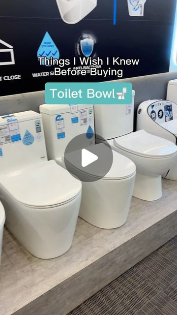 9 Creation Interior Design on Instagram: "Your ultimate guide to choosing the right toilet bowl 🚽 Shop: Lights & Bathroom Solutions@Tradehub21 #9creation #sghome #toiletbowl #toilet #bathroom #sg" Toilet In The Shower Design, Modern Toilets Ideas, Toilet Accessories Ideas, Toilet Lighting Ideas, Black Toilet Bathroom Ideas, Toilet Bowl Design, Toilets Designs, Toilet Room Ideas, Bathroom Accessories Ideas