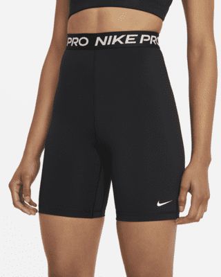 Nike Pro Shorts, Nike Store, Intense Workout, Black White Fashion, Nike Pros, Nike Shorts, Christmas Wishlist, White Style, Stretchy Fabric