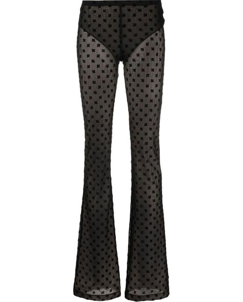 MISBHV Sheer Long Leg Trousers Black Sheer Pants, Artist Wardrobe, Fashion Png, Brands Fashion, Black Tulle, Long Trousers, Slim Fit Trousers, Trouser Pants, Black Stretch