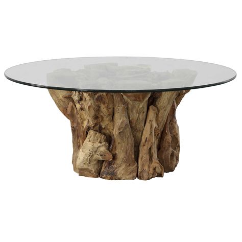 Uttermost Coffee Table, Root Table, Driftwood Coffee Table, Large Coffee Table, Round Coffee Table Modern, Wood Trunk, Natural Teak Wood, Large Coffee Tables, Rustic Coffee Tables