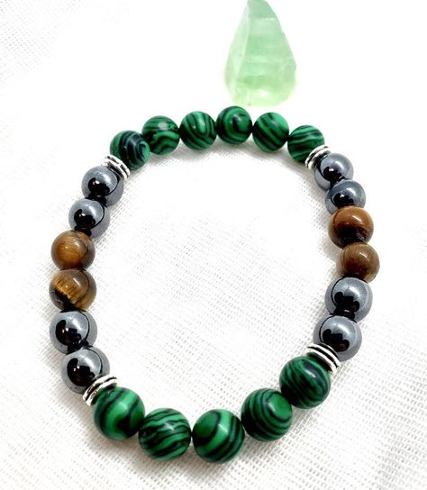 Malachite Bracelet Ideas, Shambala Bracelet, Blue Jewellery, Malachite Bracelet, Bracelet Craft, Bracelet Craft Diy, Beads Bracelet Design, Green Malachite, Make Your Own Jewelry