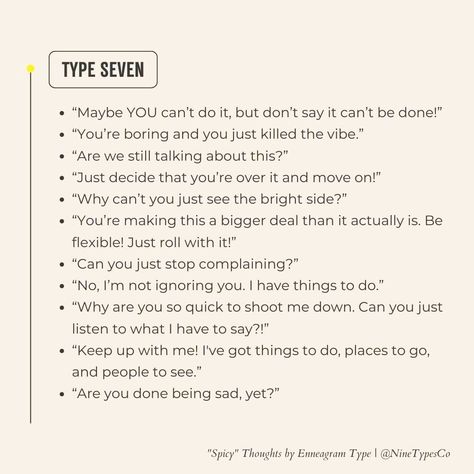 7 Enneagram, Enneagram 4w5, Type 7 Enneagram, Enneagram 7, Writing Corner, What's Your Number, Stop Complaining, Self Care Bullet Journal, Enneagram Types