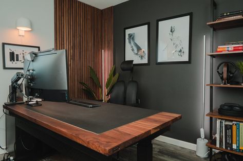 Work From Home Setup, Masculine Office, Office Diy, Home Setup, Modern Home Offices, Home Studio Setup, Man Office, Small Home Offices, Small Home Office