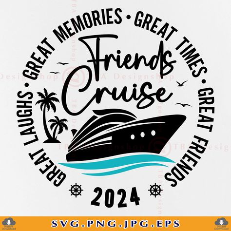 Friend Cruise Shirts Ideas, Cruise Goodie Bags, Cruise Tshirts For Friends, Friends Cruise Shirts Ideas, Friend Vacation Shirts, Group Cruise Shirts, Friends Vacation, Cruise Ideas, Happy Vacation