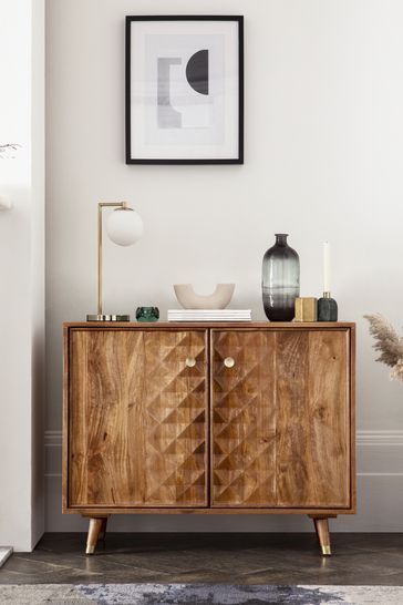 Dark Lloyd Mango Wood Small Sideboard Mango Wood Furniture Living Rooms, Wooden Drinks Cabinet, Deep Wooden Cabinet, Midcentury Drinks Cabinet, Modern Wooden Sideboard, Wooden Sideboards, Dark Wood Sideboard, Ercol Sideboard, Sideboard With Drawers