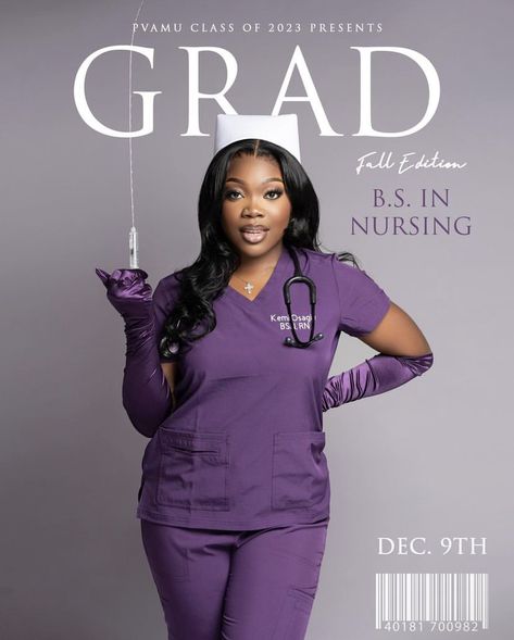 Scrub Pictures Nursing, Nursing Students Graduation Pictures, Photoshoot In Scrubs, Registered Nurse Photoshoot, Nursing Student Graduation Pictures, Induction Photoshoot, Black Nurse Photoshoot, Bsn Graduation Pictures, Lpn Graduation Pictures