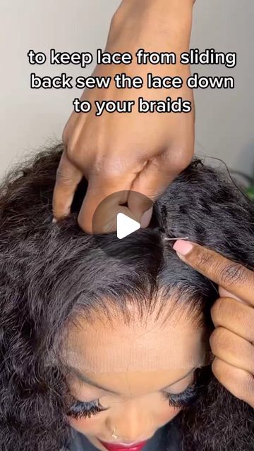 Keswigs’ Tutorial on Instagram: "How to  keep lace wig from slide back! 😉
Cr: kamiallure (tk)

⭐️ LIKE and SAVE for more!

#kes #keswigs #kesforyou #wigtutorial #dailyhairinspo #dailysharing #hairtips #wiginstall #lacewigs #frontalwig #curlywig #wigtutorial" Curly Wigs, Lace Wig, Lace Front Wig, Frontal Wigs, Hair Hacks, Lace Wigs, Put On, Hair Inspo, Lace Front