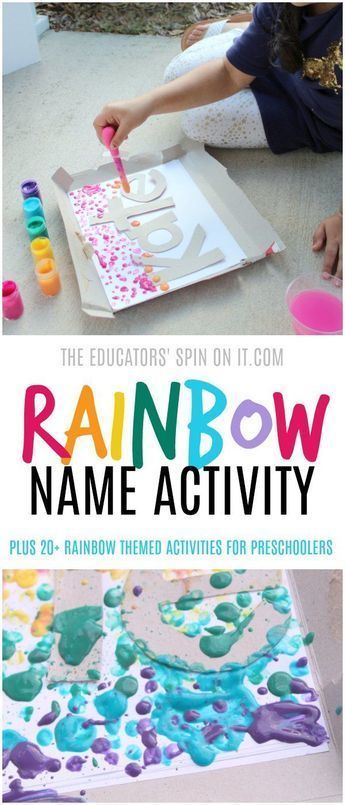 Name Art Projects, Name Activity, Colorful Art Projects, Painting Rainbow, Rainbow Names, Name Activities, Activity For Kids, Toddler Art, Drip Painting