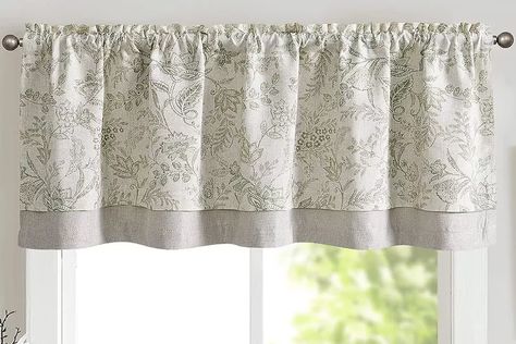 12 Prettiest Window Treatments on Amazon Rustic Valances, Linen Valance, Curtain For Kitchen, Valances For Living Room, Linen Valances, Window Toppers, Cafe Curtain Rods, Small Curtains, Small Window Curtains