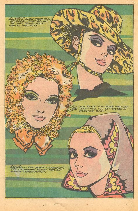 Mad Mad Modes for Moderns Mondays - Crazy Hats! — Sequential Crush Delta One, Mad Cap, Fashion Art Illustration, Retro Illustration, Moda Vintage, Vintage Magazines, Vintage Comics, Mode Vintage, X Ray