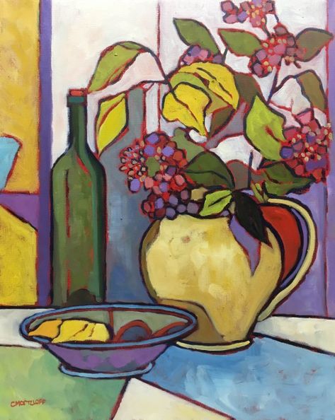 RENDERED IMPRESSIONS / Original Oil Paintings by Catherine J. Martzloff Colorful Still Life, White Still Life, Still Life With Flowers, Wine Painting, Still Life Oil Painting, Fauvism, Painting Still Life, Still Life Art, Colorful Paintings