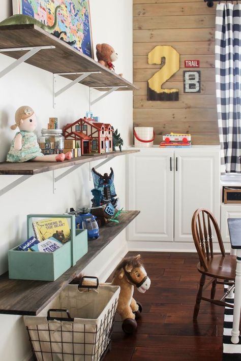 DIY Playroom Shelves: Toy Storage Solution Toy Organization Diy, Playroom Shelves, Childrens Toy Storage, Diy Playroom, Diy Toy Storage, Toy Storage Solutions, Toy Shelves, Playroom Storage, Kids' Playroom