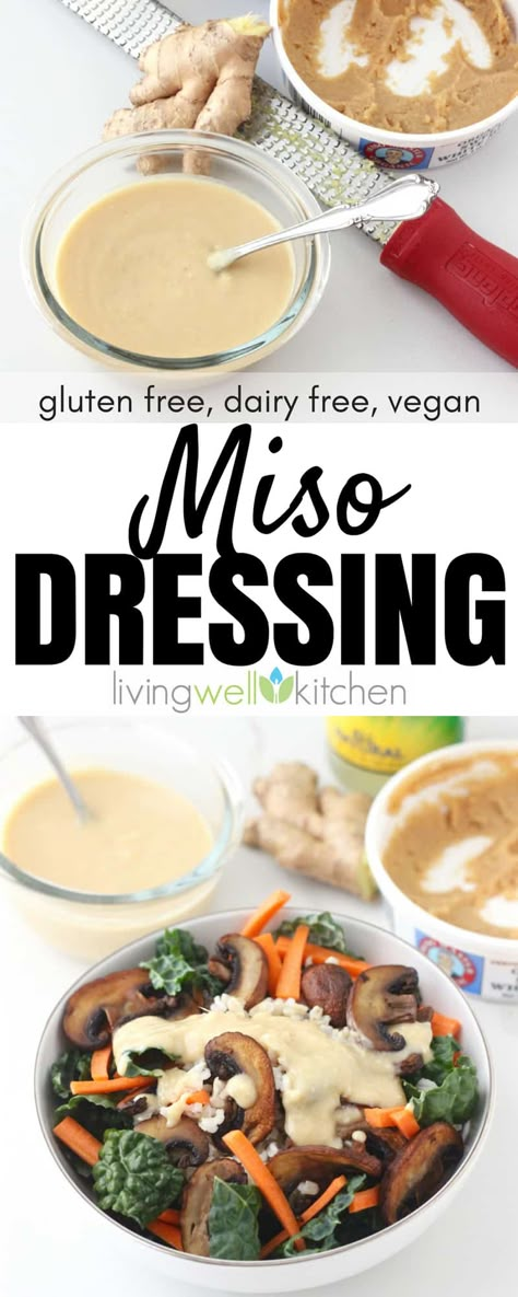 Miso Sauce Recipe, Thanksgiving Cornbread, Miso Dressing Recipe, Fruit Salad Dressing, Miso Salad Dressing, Miso Recipe, Vegan Salad Dressing, Salad Dressing Recipe, Food Salad