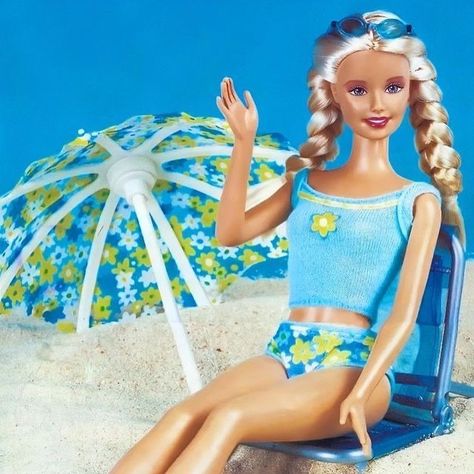 May 2024 Originally June-July 2023 Barbie Nostalgia, Movie Outfit, Barbie Photos, Barbie Beach, Barbie Mermaid, Y2k Barbie, Mermaid Barbie, Barbie Aesthetic, Barbie 2000