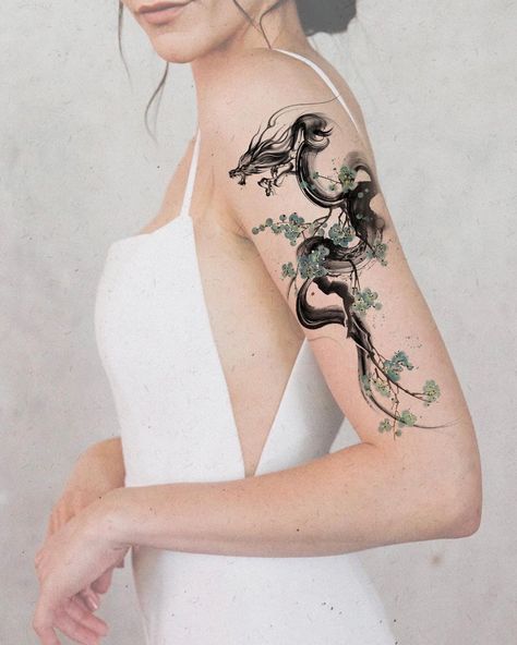 Dragon Tattoo Drawing, Dragon Tattoo Arm, 42 Tattoo, Around Arm Tattoo, Ram Tattoo, 10 Tattoo, Tier Tattoo, Elbow Tattoo, Tattoos Infinity