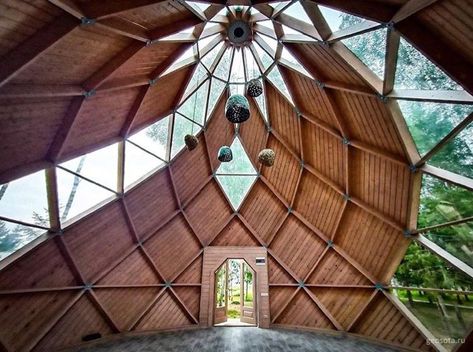 Zome Dome, Geodome House, Geodesic Domes, Geodesic Dome Homes, Eco Buildings, Earthship Home, Bamboo Architecture, Dome Home, Dome House