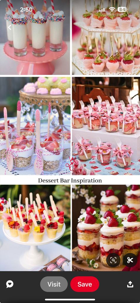 Dessert Bar Party, Diy Dessert Table, Dolci Finger Food, Easy Dinner Party Recipes, Wedding Dessert Bar, Party Food Buffet, Bar Inspiration, Shower Desserts, Diy Desserts