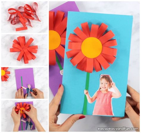 Paper Flower Mothers day Card Idea Mother Day Art And Craft, Mothers Day Card Idea, Mother Day Art, Toddlers Crafts, Mothers Day Crafts Preschool, Flower Mothers Day, Fun Projects For Kids, Card Easy, Creative Kids Crafts