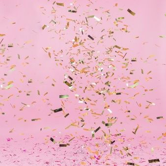 Shiny golden confetti falling on pink background Confetti Falling, Wallpaper Rosa, Pink Glitter Background, Confetti Background, Pink Wallpaper Backgrounds, Celebration Background, Pink Confetti, Love Backgrounds, Glitter Background