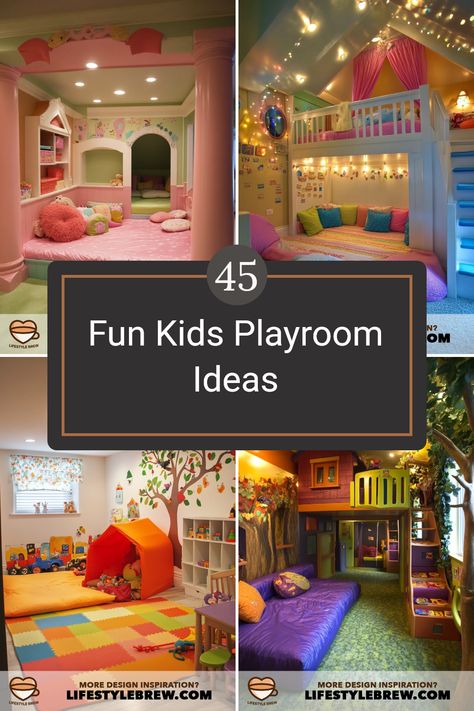 Transform your child's playtime with these 45 creative kids playroom ideas. From colorful decor to functional furniture, discover ways to design a playful environment that encourages creativity and learning. Explore themes like jungle, space, or art corner, ensuring the space is safe and engaging. Get inspired by vibrant color palettes, different layouts, and organization tips for toys and games Colorful Kids Playroom, Colourful Armchairs, Kids Playroom Ideas, Comfortable Reading Nook, Grandkids Room, Basement Playroom, Low Sofa, Playroom Design, Styling Guide