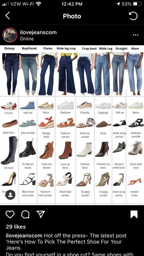 Shoes And Pants Guide, Shoe Chart, Moc Toe Boots, Types Of Jeans, Interview Outfit, Type Of Pants, Winter Season, Types Of Shoes, Capsule Wardrobe