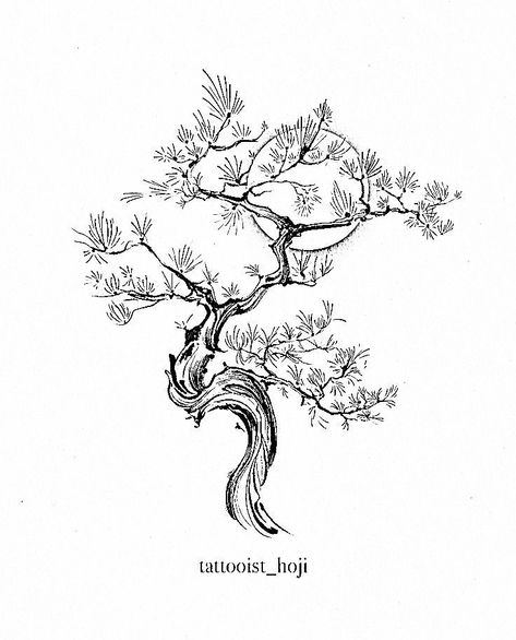 Japan Tree Tattoo, Bonsai Tree Drawing, Bonsai Tree Tattoo, Bonsai Tattoo, Bonsai Drawing, Bonsai Tree Tattoos, Tree Tat, Tree Branch Tattoo, Ink Tattoo Design