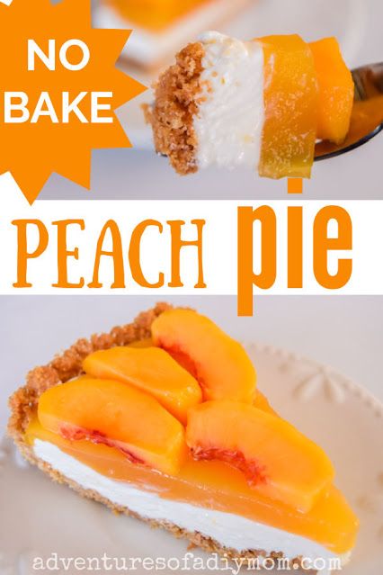 A no-bake peach pie with graham cracker crust, a thick cream cheese filling, a smooth peach filling topped with fresh peaches. No Bake Peach Pie, Peach Pie With Graham Cracker Crust, No Bake Peach Cream Pie, Peach Cream Pie Graham Cracker Crust, Peach Pie Filling Without Clear Jel, Peach Slab Pie, Fresh Peach Pie, Peach Pie Recipes, Dessert Pie Recipes