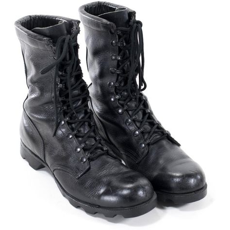 Vintage Military Boots Black Leather Army Steel Toe Combat Boots Mens... ($89) ❤ liked on Polyvore featuring men's fashion, men's shoes, men's boots, mens steel toe boots, mens steel toe shoes, mens black leather boots, mens lace up boots and mens leather lace up boots Mens Steel Toe Boots, Mens Military Boots, Vintage Shoes Men, Army Combat Boots, Black Military Boots, Mens Lace Up Boots, Combat Boots Men, Black Boots Men, Black Lace Up Boots