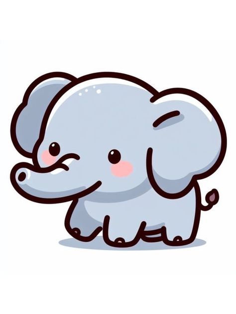 Cute Animal Drawing Ideas, Animal Drawing Ideas, Elephant Doodle, Baby Animal Drawings, Sketching Ideas, Elephant Drawing, Drawings Ideas, Animal Doodles, Animal Drawing