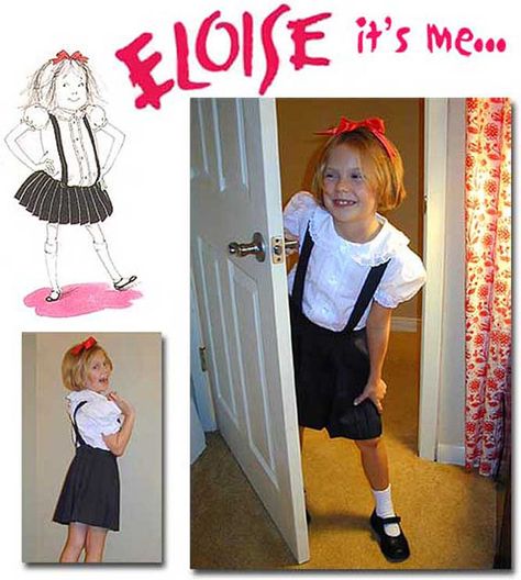 Eloise Costume girls size 4 to 5 by MissEmCostumes on Etsy, $85.00 Eloise Costume, Book Characters Costumes, Halloween Storytime, Character Day Ideas, Literary Costumes, Eloise At Christmastime, Costumes For School, Book Character Costume, Eloise At The Plaza