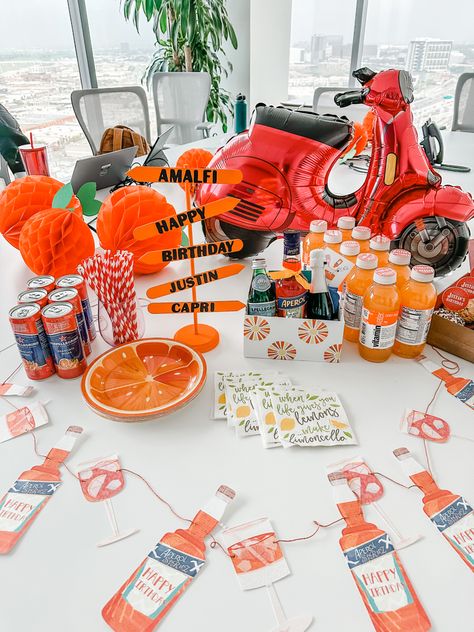 Aperol Birthday Party, Spritz Birthday Party, Aperol Spritz Decoration, Aperol Spritz Birthday Theme, Aperol Spritz Party Theme Birthday, Aperol Spritz Party Favor, Spritz Themed Party, Aperol Spritz Party Theme Decor, Spritz Party